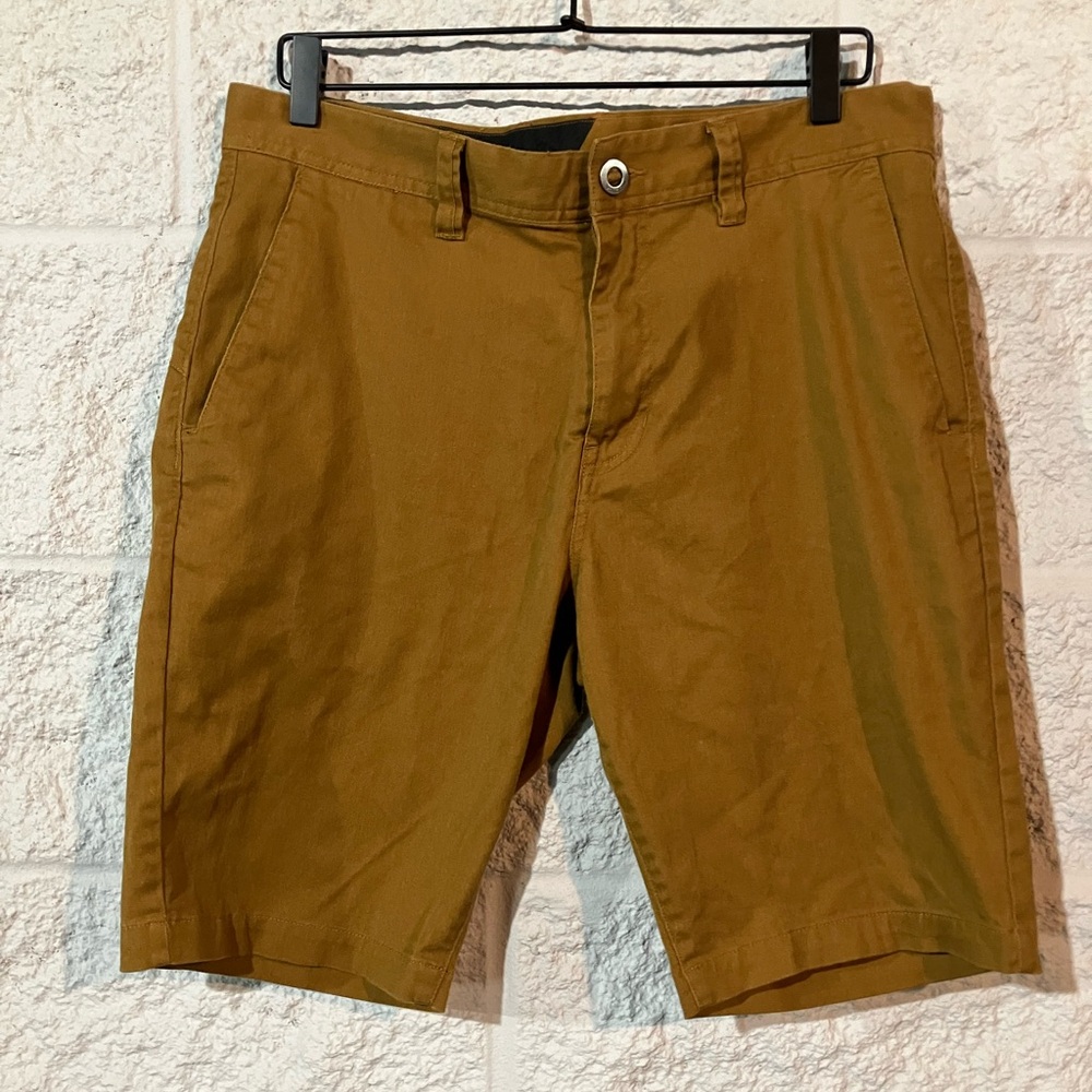 Volcom • Men's Flat Front Shorts - Brown